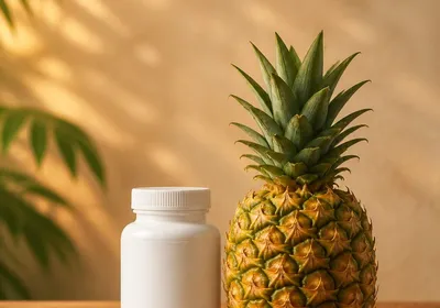 Complément alimentaire de broméline (ananas)
